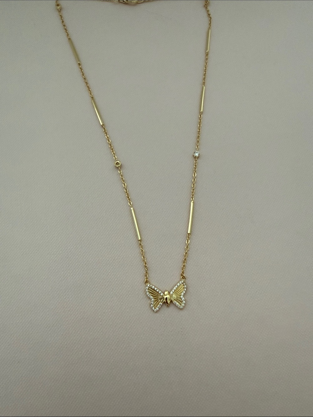 Electric Picks Gold Butterfly Pendant Necklace - Women's Jewelry